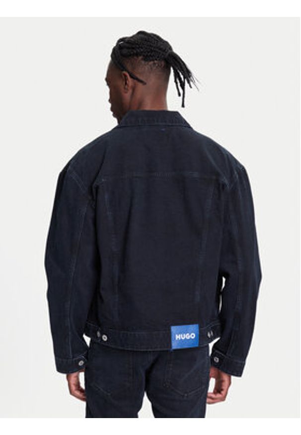 Hugo - HUGO Kurtka jeansowa Dex 50541714 Granatowy Regular Fit. Kolor: niebieski. Materiał: bawełna