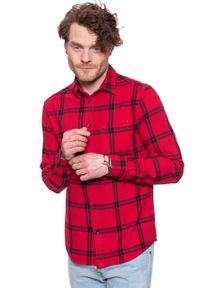 Wrangler - MĘSKA KOSZULA WRANGLER LS 1PKT SHIRT CRIMSON RED W5A1T2X51. Kolor: czerwony #1