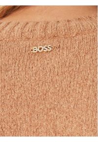 BOSS - Boss Sweter Febisan 50478315 Brązowy Regular Fit. Kolor: brązowy. Materiał: wełna #3