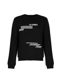 Les Hommes Bluza | LJH202-757P | Sweatshirt | Mężczyzna | Czarny. Okazja: na co dzień. Kolor: czarny. Materiał: bawełna. Wzór: nadruk. Styl: casual #3