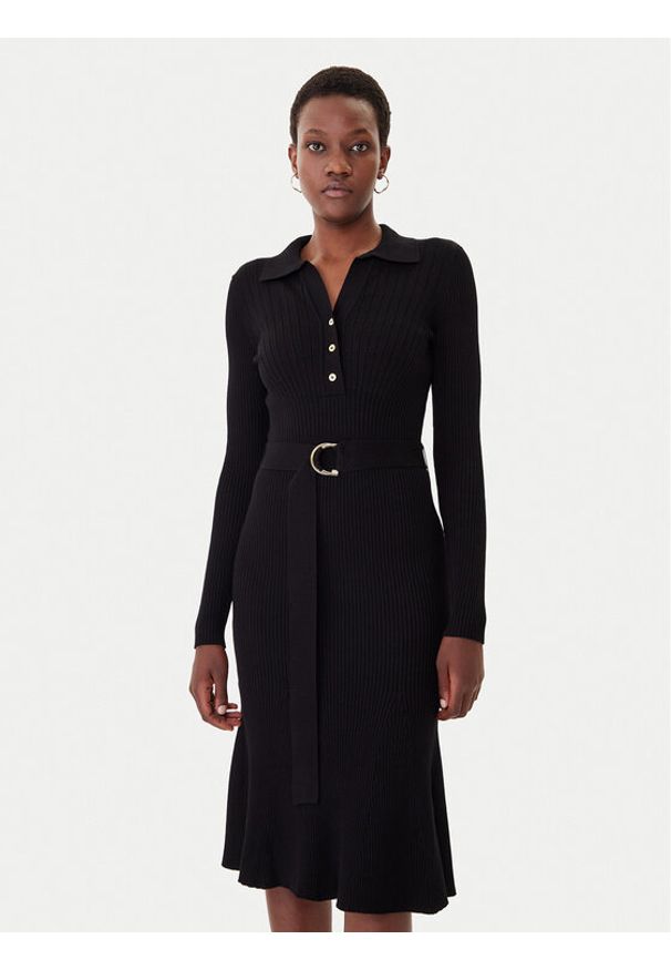 Marciano Guess Sukienka dzianinowa 5BGK07 5891Z Czarny Slim Fit. Kolor: czarny. Materiał: syntetyk, wiskoza