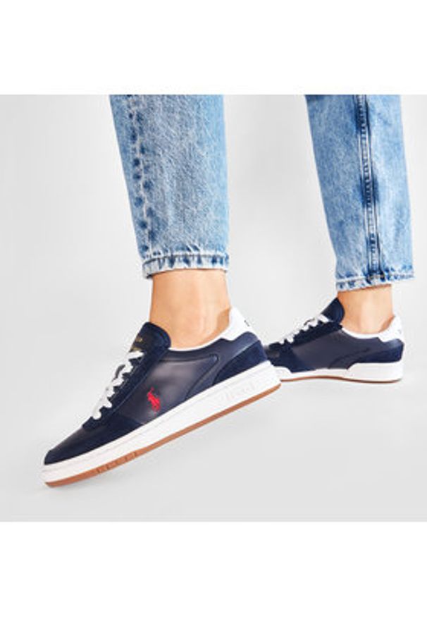 Polo Ralph Lauren Sneakersy Polo Crt Pp 809834463003 Granatowy. Kolor: niebieski. Materiał: skóra