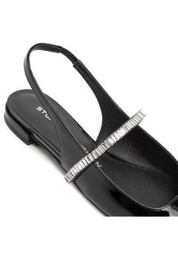 Stuart Weitzman Sandały Stefanie Slngback Fl SI438 Czarny. Kolor: czarny. Materiał: skóra #4