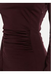 KAOS Sukienka koktajlowa Abiti RI1MA002 4005 Bordowy Slim Fit. Kolor: czerwony. Materiał: syntetyk. Styl: wizytowy