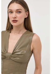 Guess top damski kolor zielony. Kolor: zielony #4
