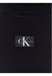 Calvin Klein Jeans Sukienka dzianinowa J20J221690 Czarny Slim Fit. Kolor: czarny. Materiał: dzianina, lyocell #3