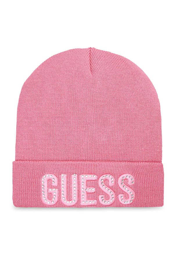 Czapka Guess KIDS J0BZ12 Z2Q00 G66L. Kolor: różowy. Materiał: materiał