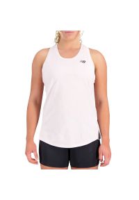 Koszulka New Balance WT23280SOI - różowa. Kolor: różowy. Materiał: poliester. Długość rękawa: na ramiączkach. Sport: fitness