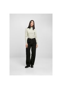 Damski sweter z długim rękawem z golfem Urban Classics Modal. Typ kołnierza: golf. Kolor: zielony. Materiał: polar. Długość rękawa: długi rękaw. Długość: długie. Sezon: zima. Sport: golf #1