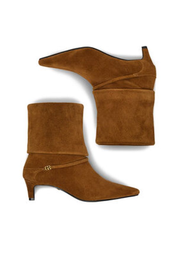 Gino Rossi Botki EO-DIUNA-120056 Brązowy. Kolor: brązowy. Materiał: skóra, zamsz