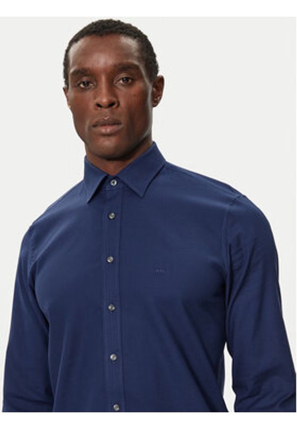 Michael Kors Koszula MK0DS01364 Granatowy Slim Fit. Kolor: niebieski. Materiał: bawełna