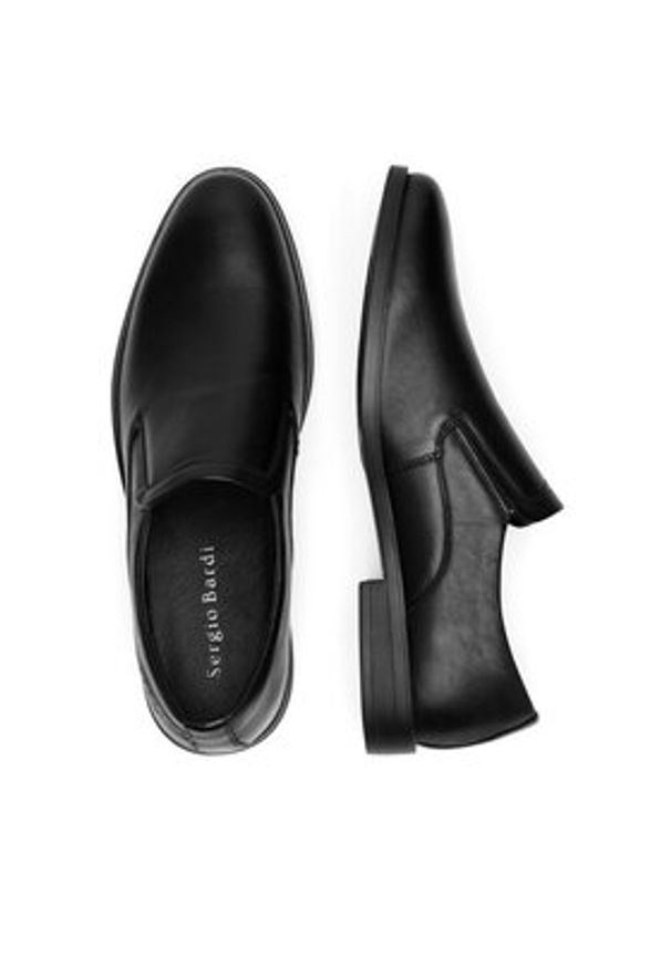 Sergio Bardi Półbuty MF1650-1Z Czarny. Kolor: czarny. Materiał: skóra