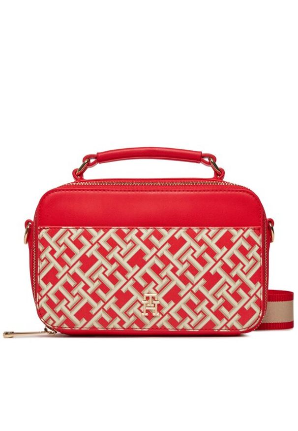TOMMY HILFIGER - Tommy Hilfiger Torebka Iconic Tommy Camera Bag Mono AW0AW16083 Czerwony. Kolor: czerwony. Materiał: skórzane