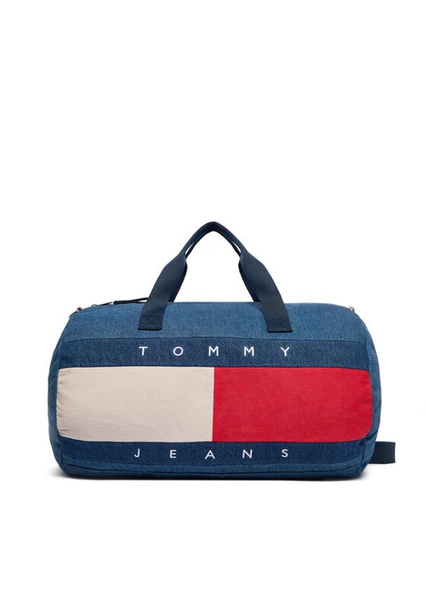 Tommy Jeans Torba Archive Denim Duffle AM0AM13813 Niebieski. Kolor: niebieski. Materiał: materiał