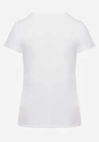 Born2be - Biały Basicowy T-shirt Acatine. Okazja: na co dzień. Kolor: biały. Materiał: dzianina. Styl: casual #3