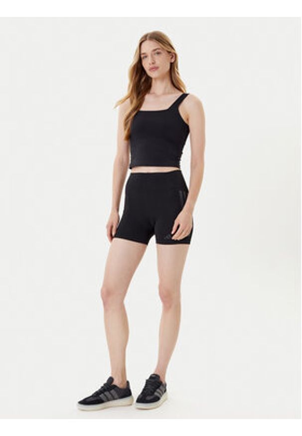 Adidas - adidas Szorty sportowe Optime 3-Stripes JG6144 Czarny Slim Fit. Kolor: czarny. Materiał: syntetyk