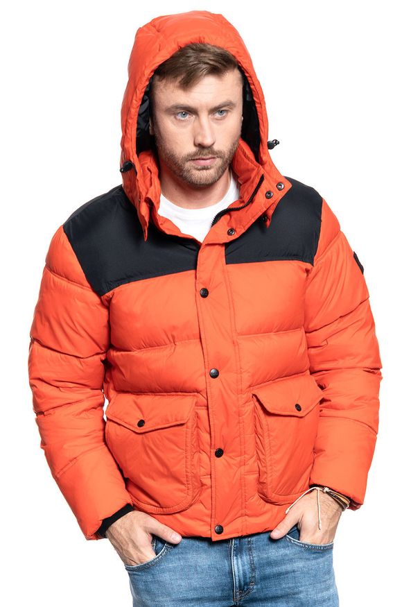 Lee - MĘSKA KURTKA ZIMOWA LEE PUFFER JACKET POINCIANA L86NSZOL 112122746. Sezon: zima