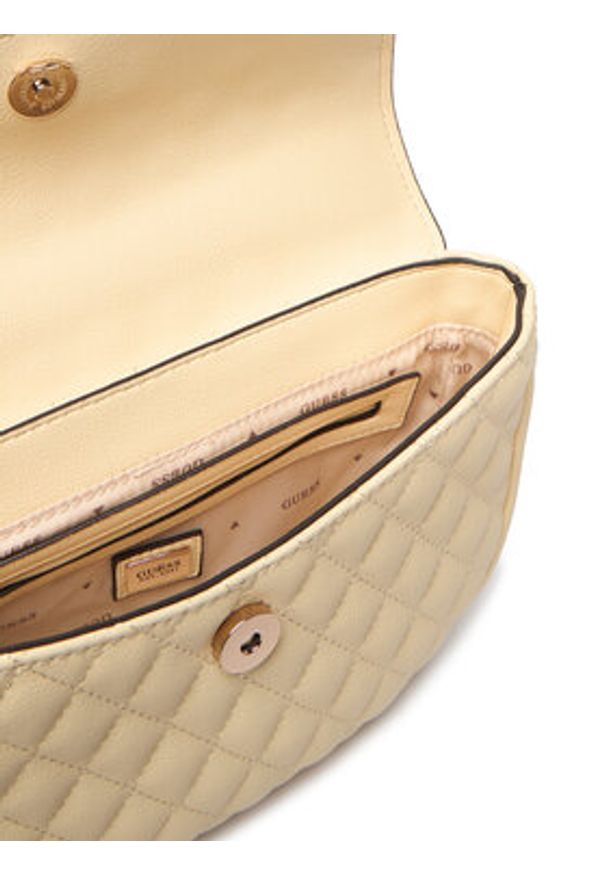 Guess Torebka Atabey HWQG98 94210 Żółty. Kolor: żółty. Materiał: skórzane