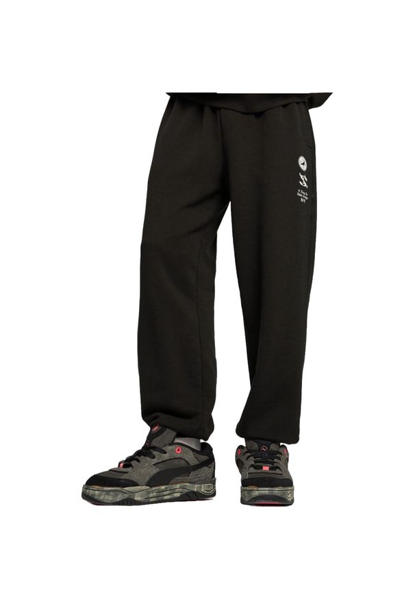 Spodnie Puma X Staple Sweatpants Tr, Mężczyźni. Kolor: czarny. Materiał: materiał, bawełna. Sport: fitness