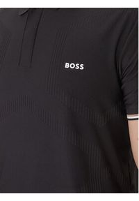 BOSS Polo Chip Hexa 50554561 Czarny Regular Fit. Typ kołnierza: polo. Kolor: czarny. Materiał: syntetyk #5