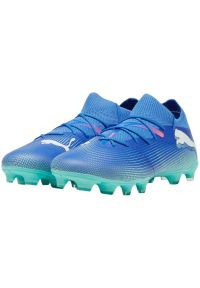 Buty piłkarskie Puma Future 7 Match FG/AG 107931 01 niebieskie. Kolor: niebieski. Materiał: syntetyk, materiał. Szerokość cholewki: normalna. Sport: piłka nożna #2