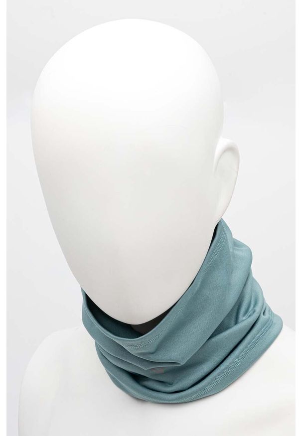 Mizuno komin Warmalite Triwarmer kolor turkusowy z nadrukiem. Kolor: turkusowy. Materiał: skóra, materiał, włókno. Wzór: nadruk