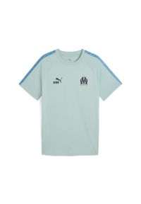 Puma - Męska koszulka Olympique Marsylia KING PUMA Modern Mint Luminous Blue Green. Kolor: zielony, niebieski, wielokolorowy