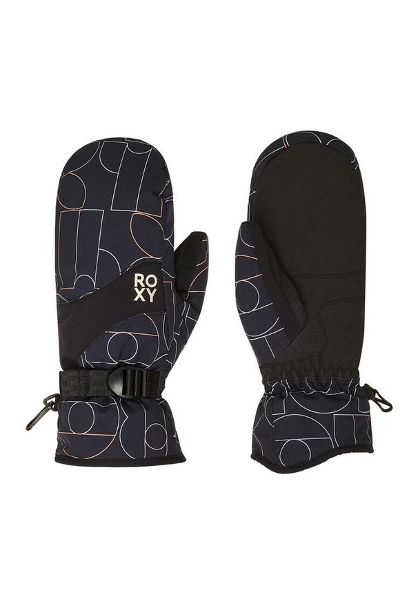 Roxy - Techniczne rękawice śnieżne damskie ROXY JETTY. Kolor: czarny. Materiał: poliester, materiał. Sezon: zima. Sport: narciarstwo