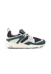 Buty do chodzenia męskie Puma Blaze Of Glory Prm M. Zapięcie: sznurówki. Kolor: wielokolorowy, czarny, zielony. Materiał: tkanina, materiał, skóra, syntetyk. Szerokość cholewki: normalna. Sport: turystyka piesza