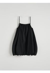 Reserved - Sukienka typu bombka - czarny. Kolor: czarny. Materiał: tkanina, wiskoza. Typ sukienki: bombki