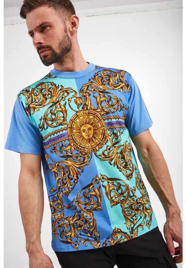 Versace Jeans Couture - T-shirt VERSACE JEANS COUTURE. Długość rękawa: krótki rękaw. Długość: krótkie