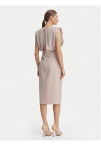 Rinascimento Sukienka koktajlowa CFC0127570003 Beżowy Slim Fit. Kolor: beżowy. Materiał: syntetyk. Styl: wizytowy #3