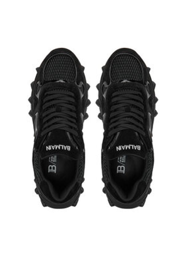 Balmain Sneakersy DM1VI327THPC Czarny. Kolor: czarny. Materiał: skóra, zamsz