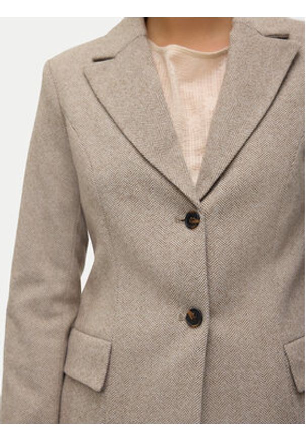 Vero Moda Marynarka Kawi 10319661 Beżowy Regular Fit. Kolor: beżowy. Materiał: syntetyk