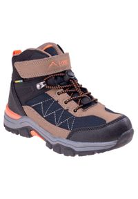 Elbrus - Dziecięce Buty Turystyczne Alven Mid Cut. Kolor: czarny, brązowy, niebieski, wielokolorowy. Sport: turystyka piesza