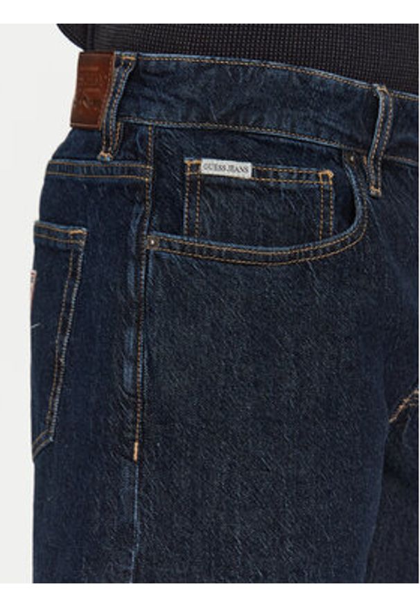 Guess Jeans Szorty jeansowe M4YD37 D5M55 Granatowy Regular Fit. Kolor: niebieski. Materiał: bawełna