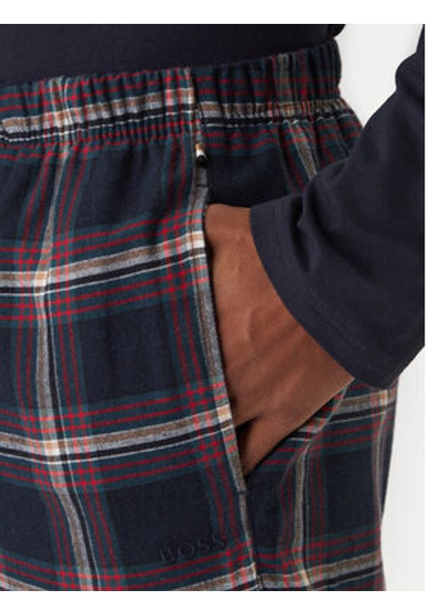 BOSS Piżama Holiday 50550777 Granatowy Regular Fit. Kolor: niebieski. Materiał: bawełna