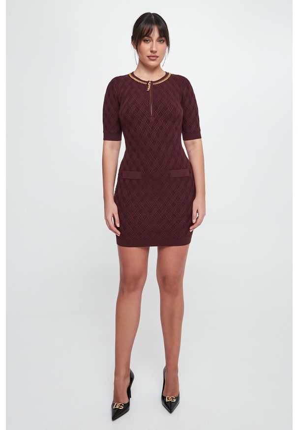 Elisabetta Franchi - Sukienka damska dzianinowa ELISABETTA FRANCHI. Materiał: dzianina