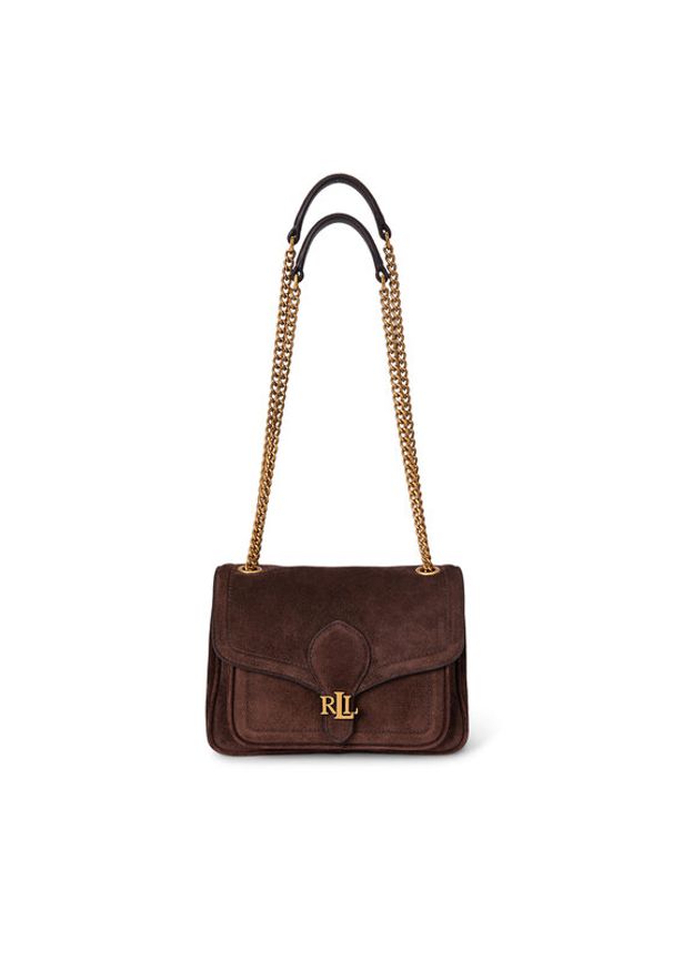 Lauren Ralph Lauren - LAUREN RALPH LAUREN Torebka 431974553002 Brązowy. Kolor: brązowy. Materiał: skórzane, zamszowe