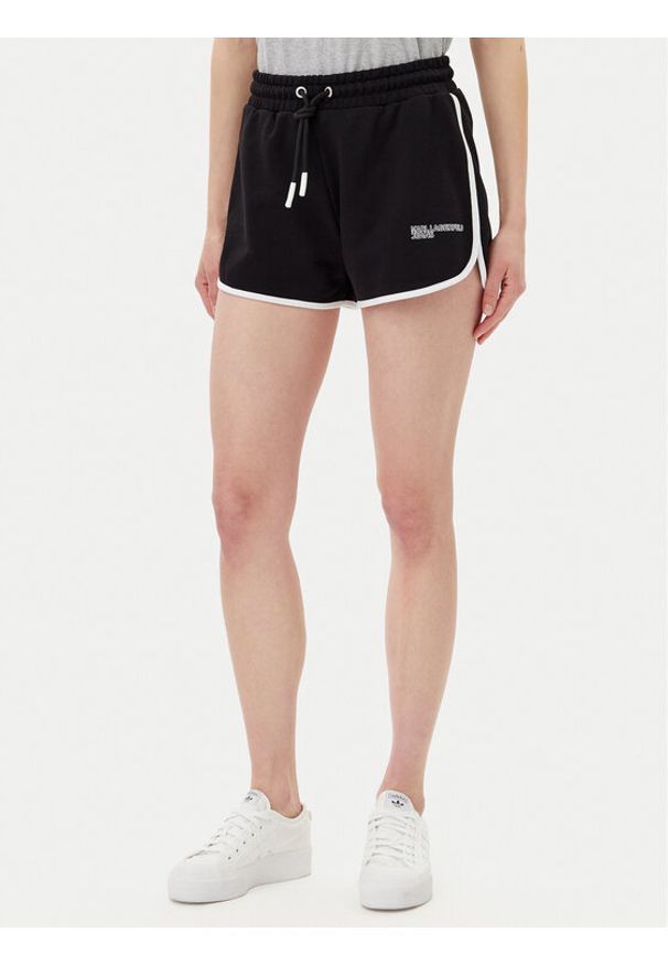 Karl Lagerfeld - KARL LAGERFELD Szorty sportowe A2W10095 Czarny Regular Fit. Kolor: czarny. Materiał: bawełna