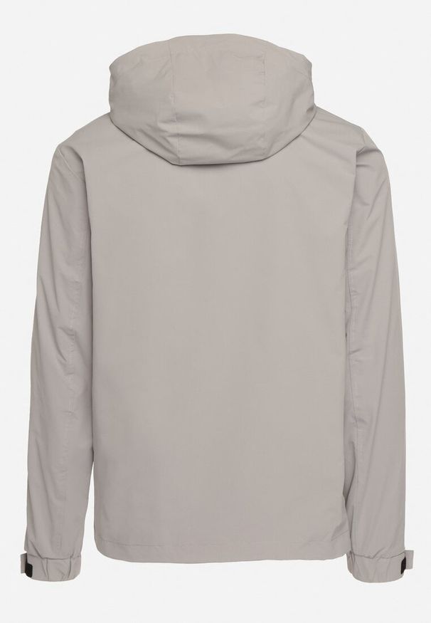 Born2be - Szara Kurtka z Kapturem Wiatrówka Meviane. Okazja: na co dzień. Typ kołnierza: kaptur. Kolor: szary. Materiał: jeans. Styl: casual