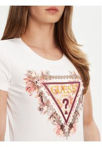 Guess T-Shirt W5YI08 J1314 Biały Regular Fit. Kolor: biały. Materiał: bawełna #5