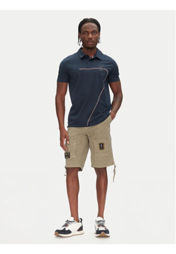Aeronautica Militare Szorty materiałowe 251BE041CT1122 Khaki Regular Fit. Kolor: brązowy. Materiał: bawełna
