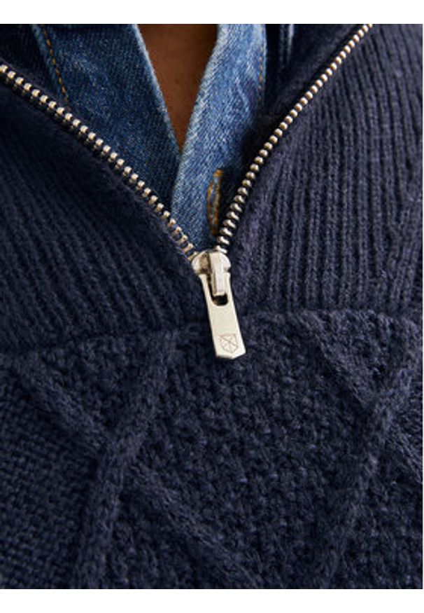 Jack & Jones - Jack&Jones Sweter Blunorth 12261780 Granatowy Regular Fit. Kolor: niebieski. Materiał: bawełna, syntetyk