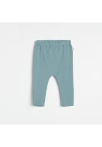 Reserved - Bawełniane spodnie dresowe - Turkusowy. Kolor: turkusowy. Materiał: bawełna, dresówka