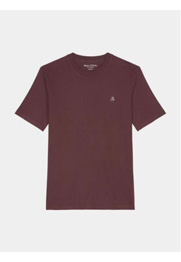 Marc O'Polo T-Shirt B21 2012 51054 Bordowy Regular Fit. Typ kołnierza: polo. Kolor: czerwony. Materiał: bawełna