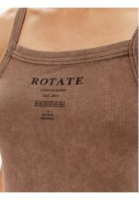 ROTATE Sukienka letnia Vigdis 1124431705 Brązowy Slim Fit. Kolor: brązowy. Materiał: bawełna. Sezon: lato #5