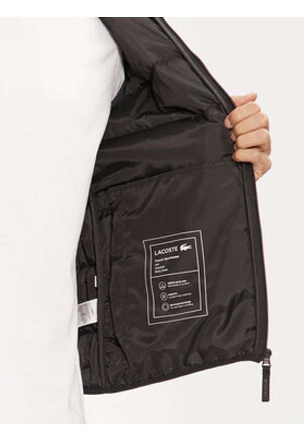 Lacoste Kurtka przejściowa BH6763 Czarny Regular Fit. Kolor: czarny. Materiał: syntetyk