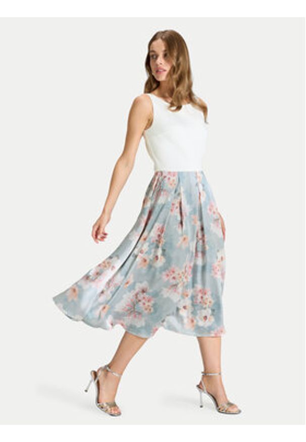 Swing Sukienka koktajlowa 5AK14200 Błękitny Regular Fit. Kolor: niebieski. Materiał: syntetyk. Styl: wizytowy