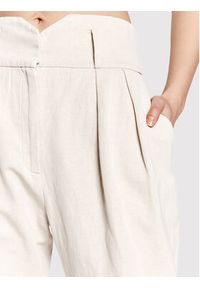 IRO Spodnie materiałowe Yila AQ085 Beżowy Regular Fit. Kolor: beżowy. Materiał: bawełna